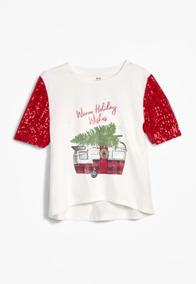 Girls Holiday Wishes Graphic Tee