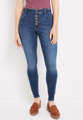 m jeans by maurices™ Cool Comfort Curvy High Rise Button Fly Jegging