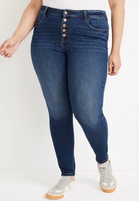 Plus m jeans by maurices™ Cool Comfort Curvy High Rise Button Fly Jegging