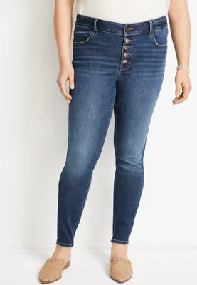 Plus m jeans by maurices™ Cool Comfort Mid Fit Rise Button Fly Jegging