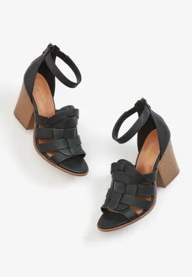Brandy Black Block Heel
