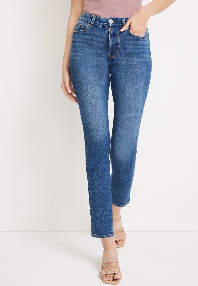m jeans by maurices™ Slim Straight Ankle Mid Rise Jean