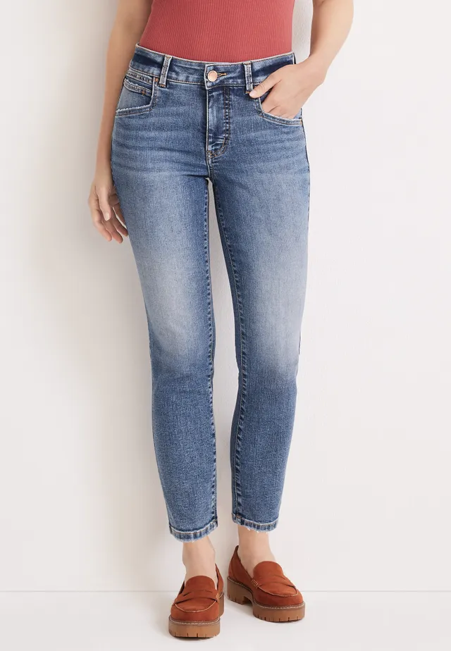 m jeans by maurices™ Everflex™ Straight Mid Rise Cuffed Hem Jean