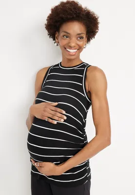 Highline Striped Ribbed Maternity Tank