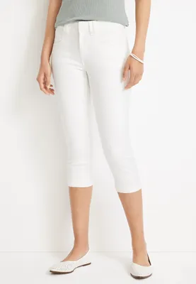 m jeans by maurices™ Mid Rise White Capri