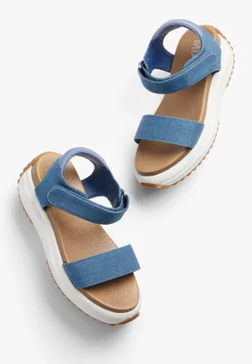 Girls Mia™ Denim Platform Sneaker Sandal