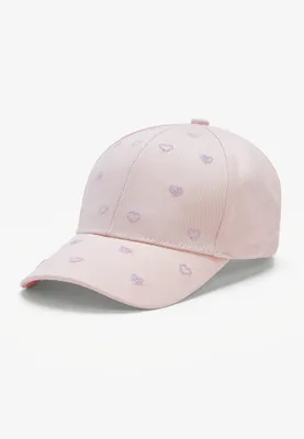 Girls Heart Baseball Hat