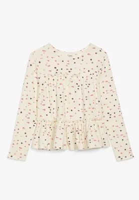 Girls Tiered Crew Neck Tee