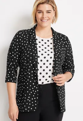 Plus Versa Polka Dot Blazer
