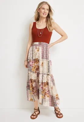 Patchwork Maxi Dress