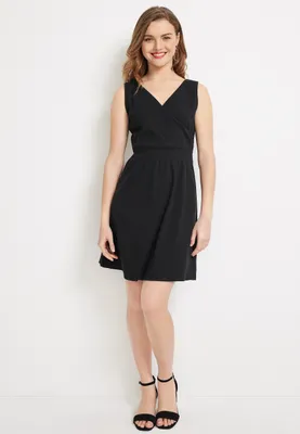 24/7 Sleeveless Wrap Mini Dress