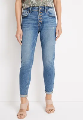 m jeans by maurices™ Tapered High Rise Button Fly Jean