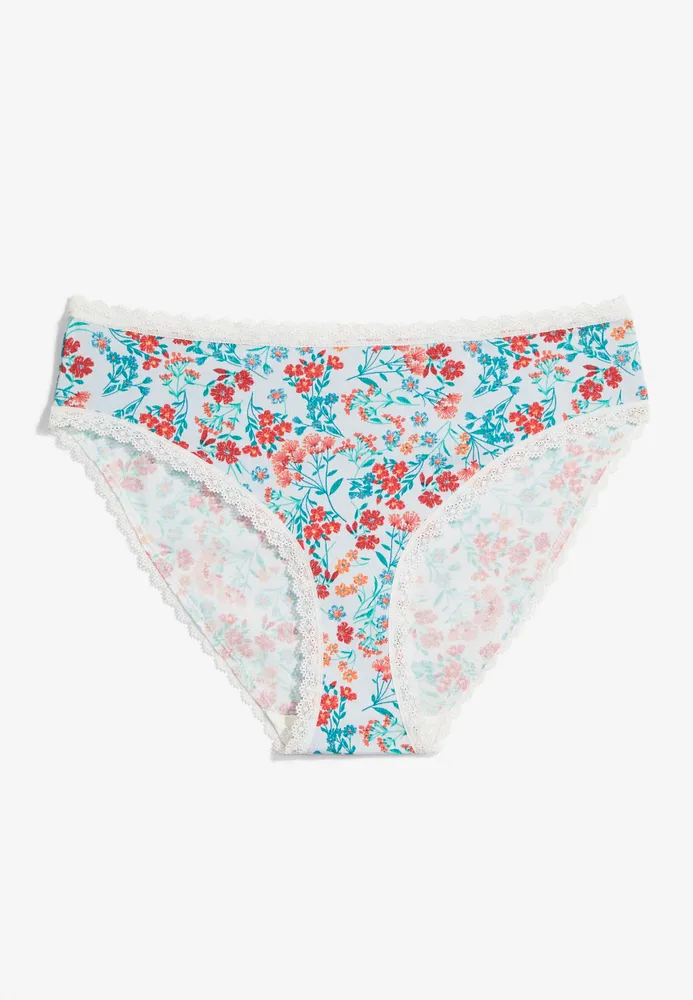 Simply Comfy Floral Cotton Hipster Panty