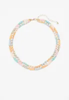 Girls Multicolor Beaded Layered Necklace