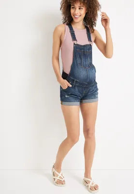 KanCan™ Denim Maternity Shortalls