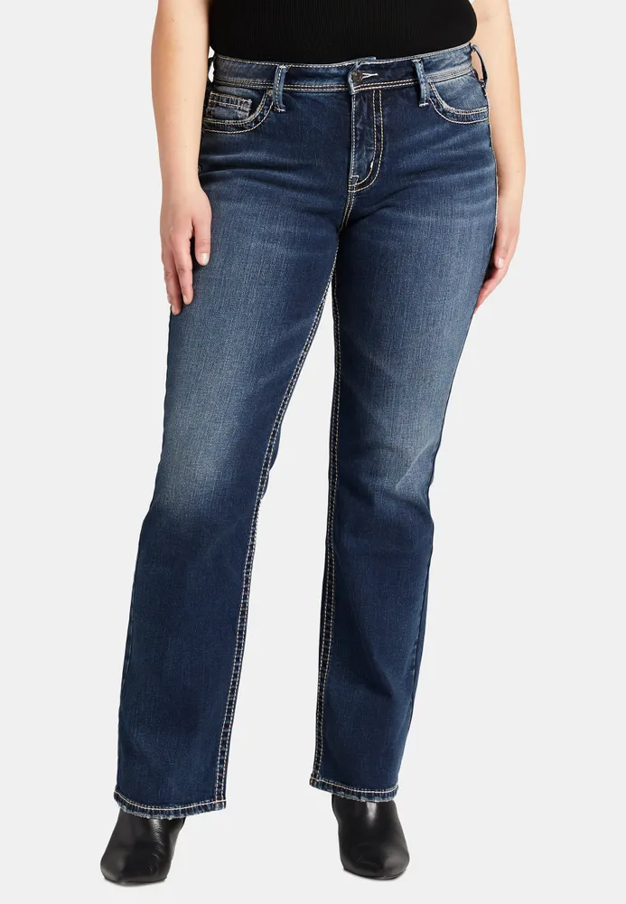 Silver Jeans Co. Plus Size Suki Mid Rise Straight Leg Jeans