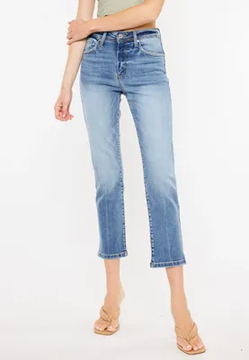 KanCan™ Straight High Rise Embroidered Pocket Ankle Jean