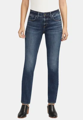 Silver Jeans Co.® Elyse Straight Curvy Mid Rise Jean
