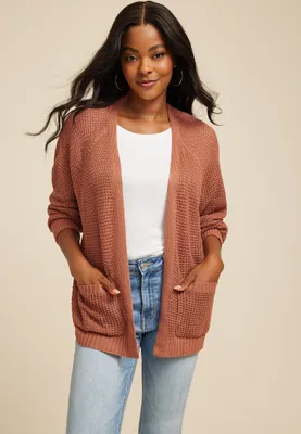 Waffle Knit Cardigan