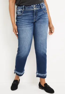 Plus KanCan™ Ankle Straight High Rise Ripped Jean