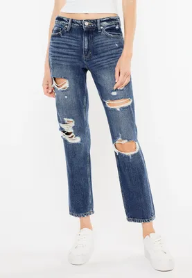 KanCan™ Mom Nonstretch High Rise Ripped Jean