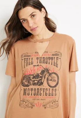 Full Throttle Motorcycle Graphic Tee