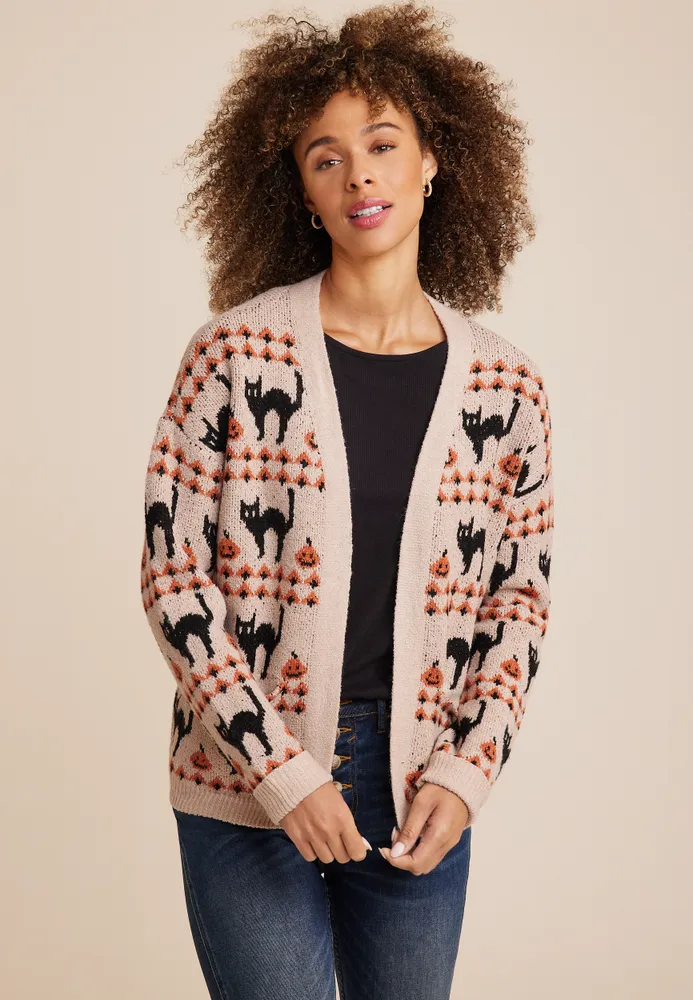 Halloween Cropped Cardigan