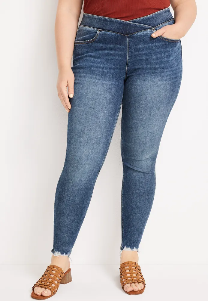 Plus Size m jeans by maurices™ Flare Mid Rise Ripped Jean