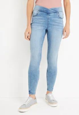 m jeans by maurices™ Cool Comfort Super Skinny High Rise Crossover Jean