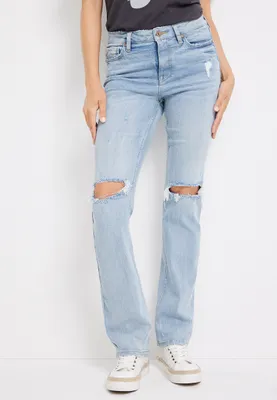 edgely™ Slim Boot High Rise Ripped Jean