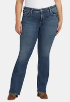 Plus Silver Jeans Co.® Elyse Curvy Embroidered Mid Rise Slim Boot Jean