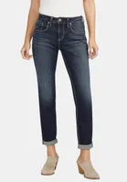 Silver Jeans Co.® Boyfriend Mid Rise Embroidered Lurex Pocket Jean