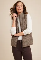 Plaid Puffer Vest