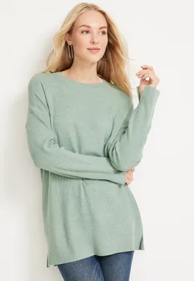 Solid Tunic Sweater