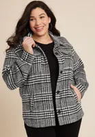 Plus Shoreline Shortie Plaid Shacket