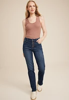 m jeans by maurices™ Everflex™ High Rise Button Fly Straight Jean