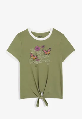Girls Trust Your Creativity Butterfly Graphic Tee