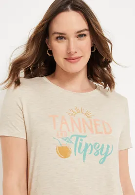 Tanned And Tipsy Graphic Tee