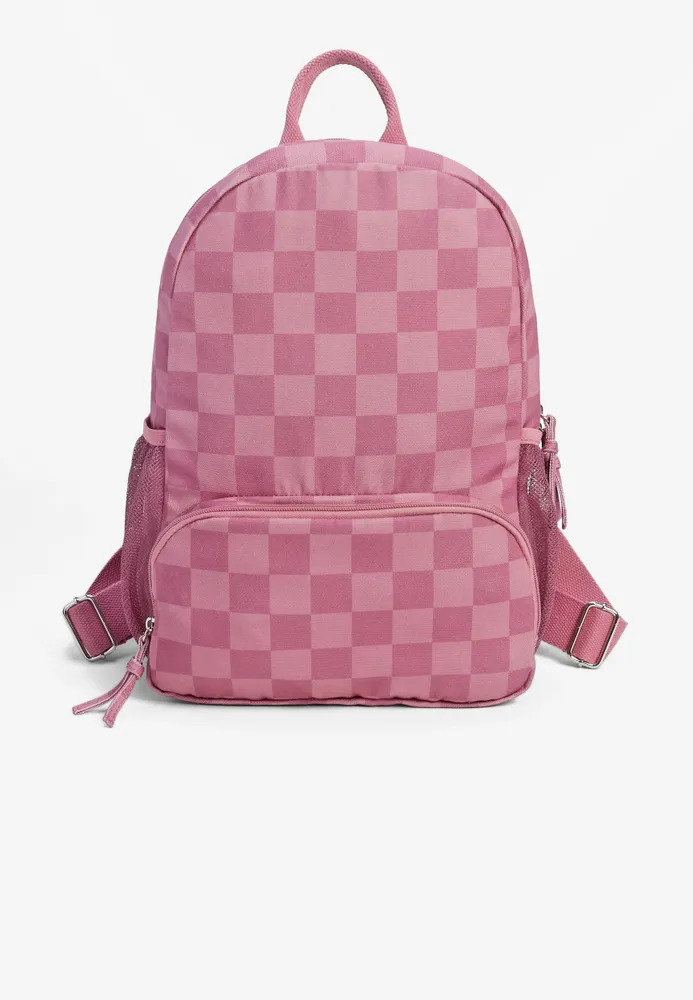 Pink & Green Checkered Handbag or Backpack