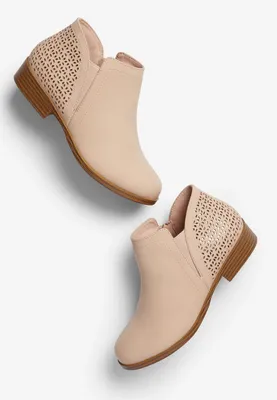Girls Perforated Ankle Boot