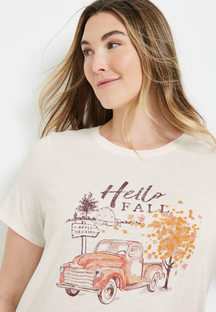 Plus Hello Fall Graphic Tee