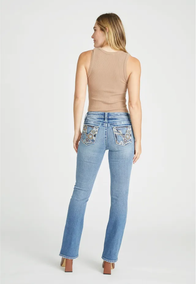 Vigoss® Straight Heritage Star Stitch Pocket High Rise Cropped