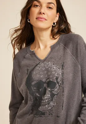Skull Studded Sweatshirt