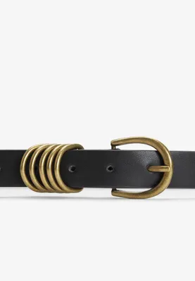 Black Multi Ring Belt
