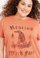 Plus Size Resting Witch Face Graphic Tee