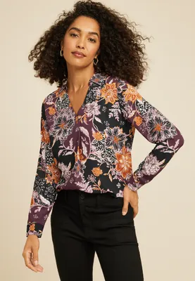 Atwood Floral Pleated Blouse