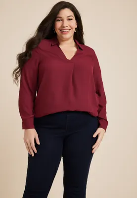 Plus Atwood Pleated Blouse