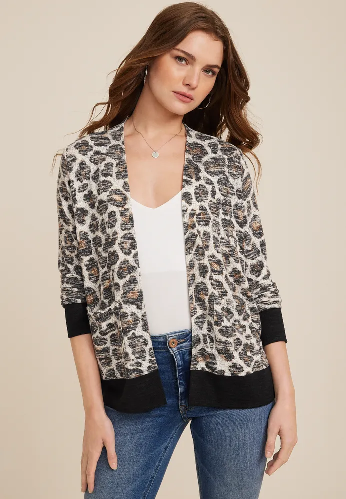 Animal Print Cardigan