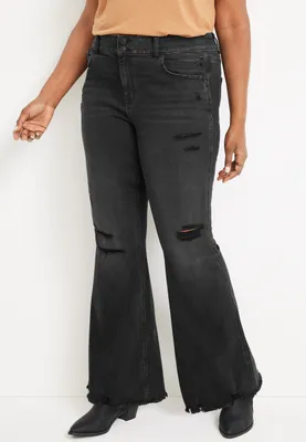 Plus m jeans by maurices™ Flare Mid Rise Ripped Jean