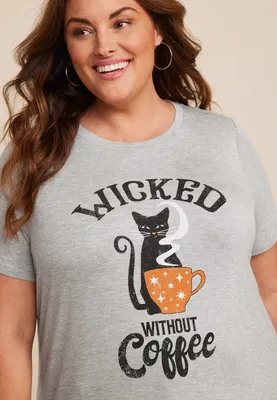 Plus Wicked Without Coffee Graphic Tee